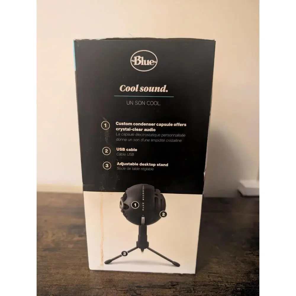 Blue Snowball iCE (Black) USB Mic for Recording & Streaming on PC & Mac - Sealed
